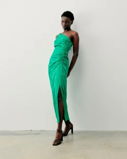 Adele Asymmetric Long Dress