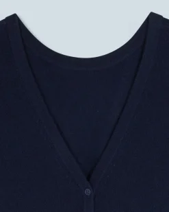 Crewneck Backless Buttoned Sweater
