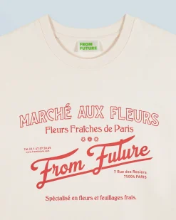 Crewneck T-shirt Marché Aux Fleurs