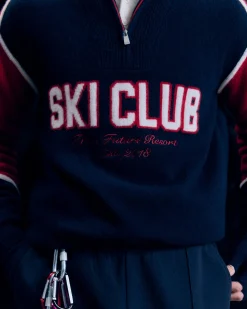 Cross-Country Ski Quarter Zip Neck Sweater