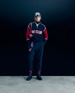 Cross-Country Ski Quarter Zip Neck Sweater