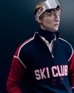 Cross-Country Ski Quarter Zip Neck Sweater