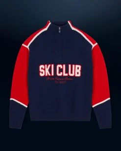 Cross-Country Ski Quarter Zip Neck Sweater