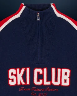 Cross-Country Ski Quarter Zip Neck Sweater