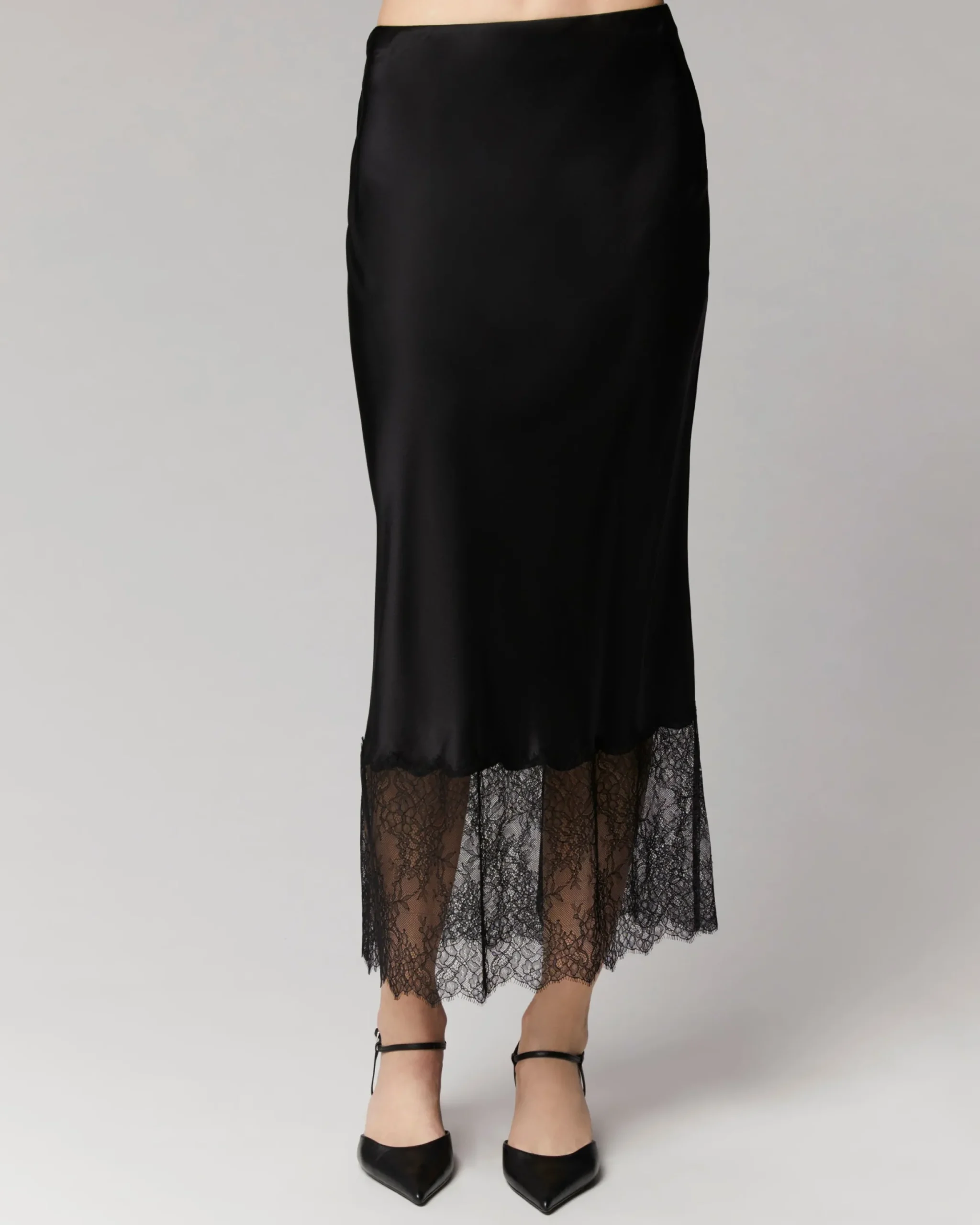 Cutout Lace Midi Skirt