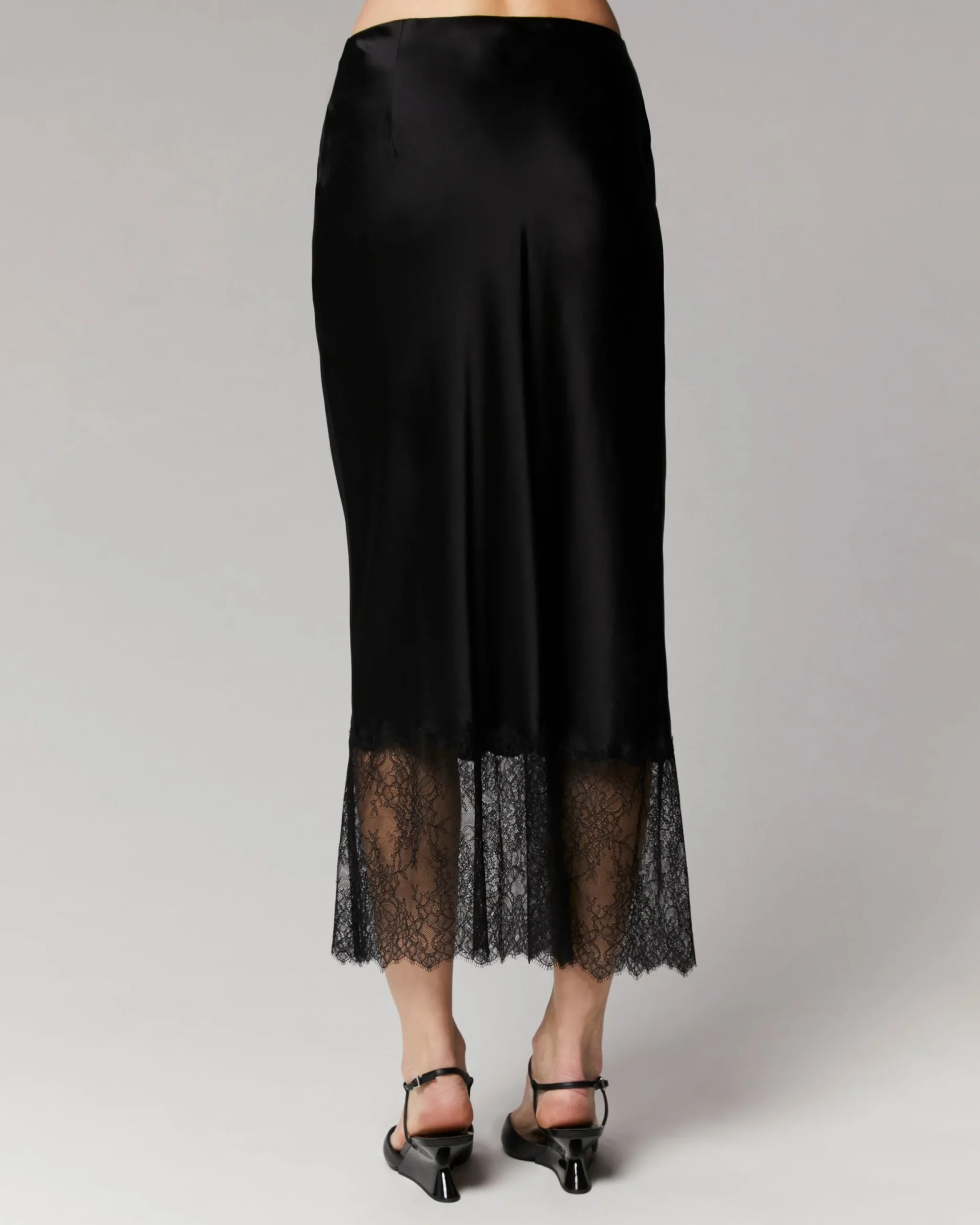 Cutout Lace Midi Skirt