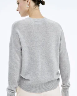 Embroidered Heart Crewneck Sweater