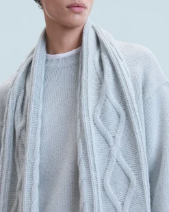 Fringed Cable Scarf