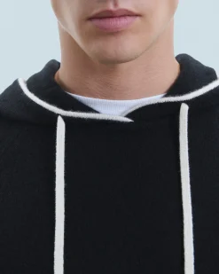 Lightweight Contrast Trim Hoodie Sweater