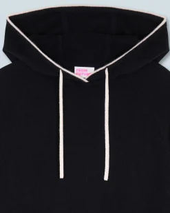 Lightweight Contrast Trim Hoodie Sweater