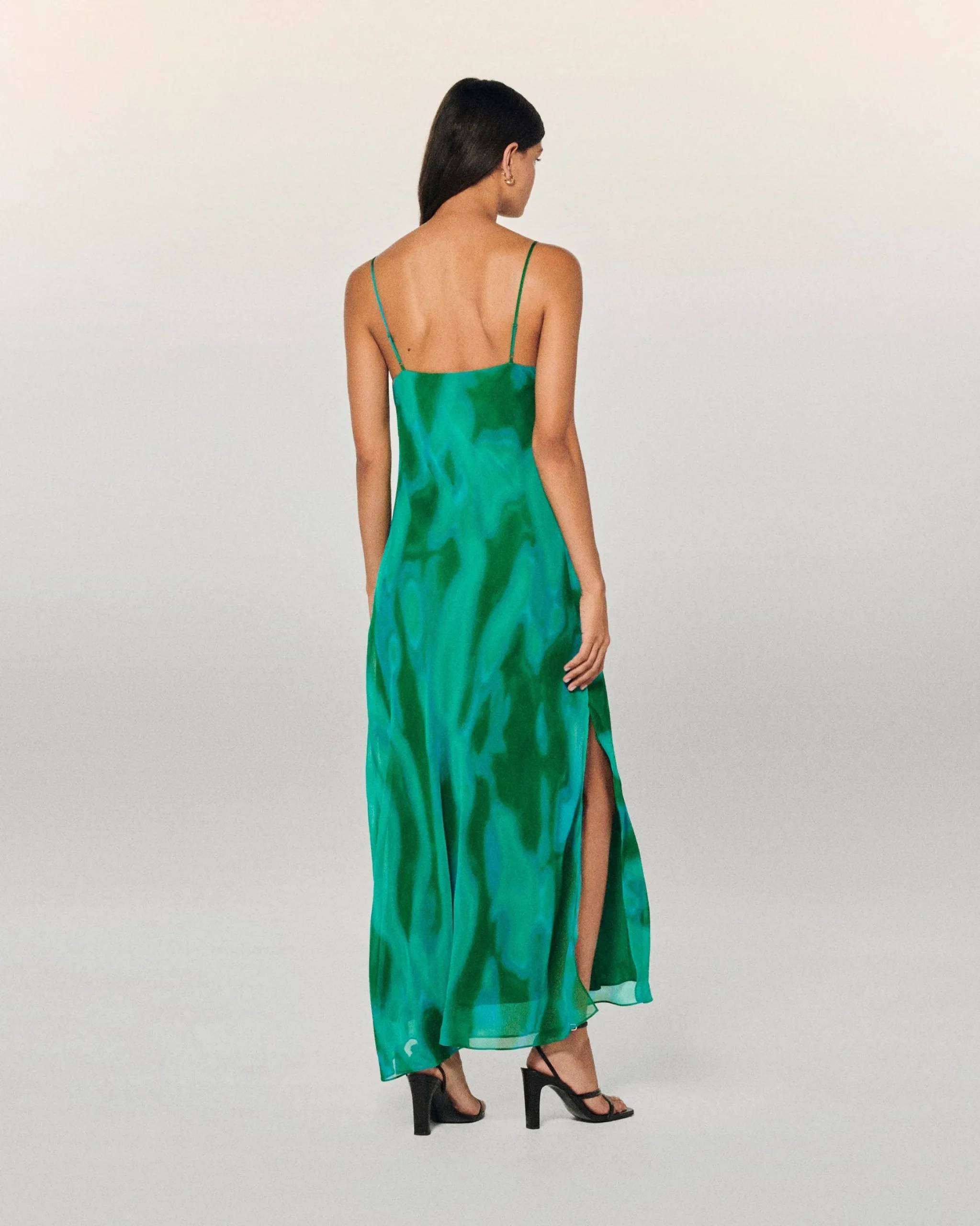 Long Chiffon Strap Dress