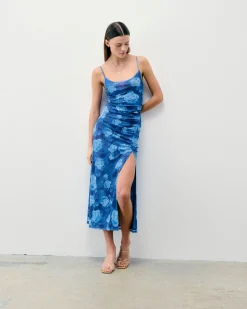 Long Mesh Dress With Fine Straps