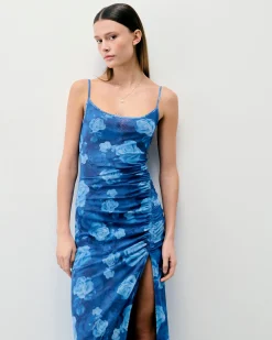 Long Mesh Dress With Fine Straps