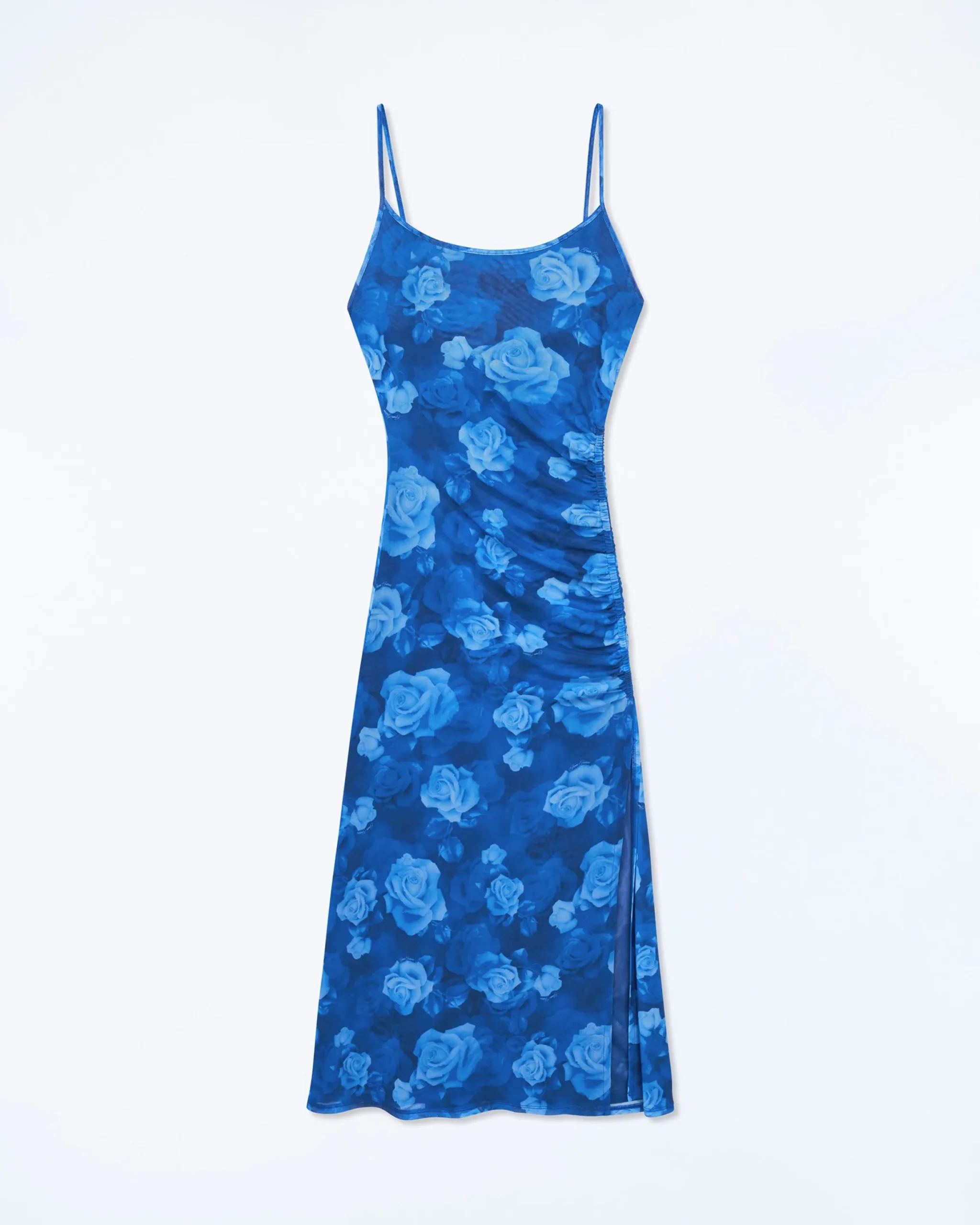 Long Mesh Dress With Fine Straps