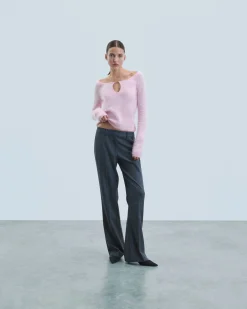 Long Sleeve Brushed Cashmere Top