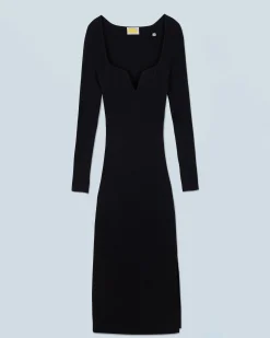 Long Sleeve Sweetheart Neckline Long Dress