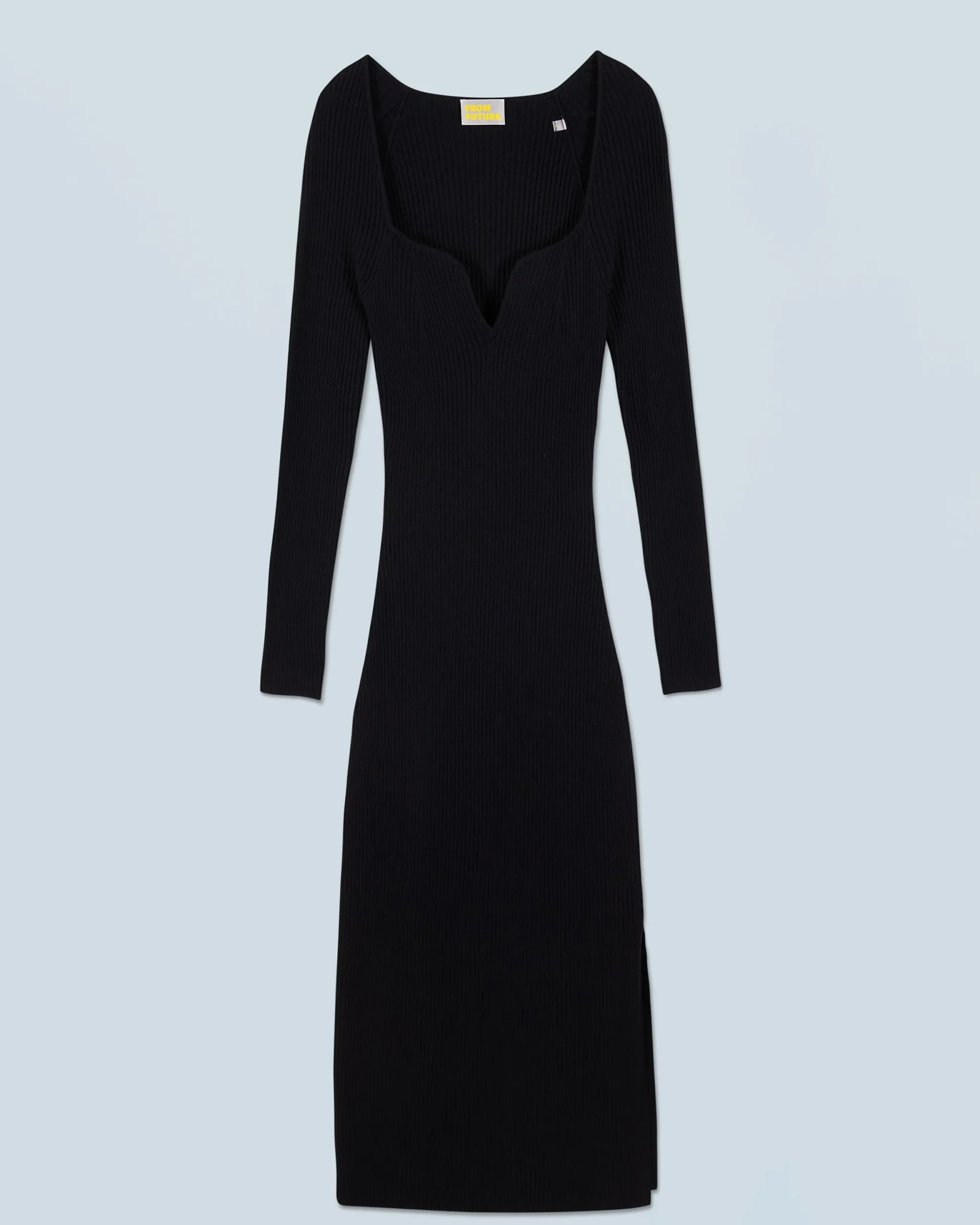 Long Sleeve Sweetheart Neckline Long Dress