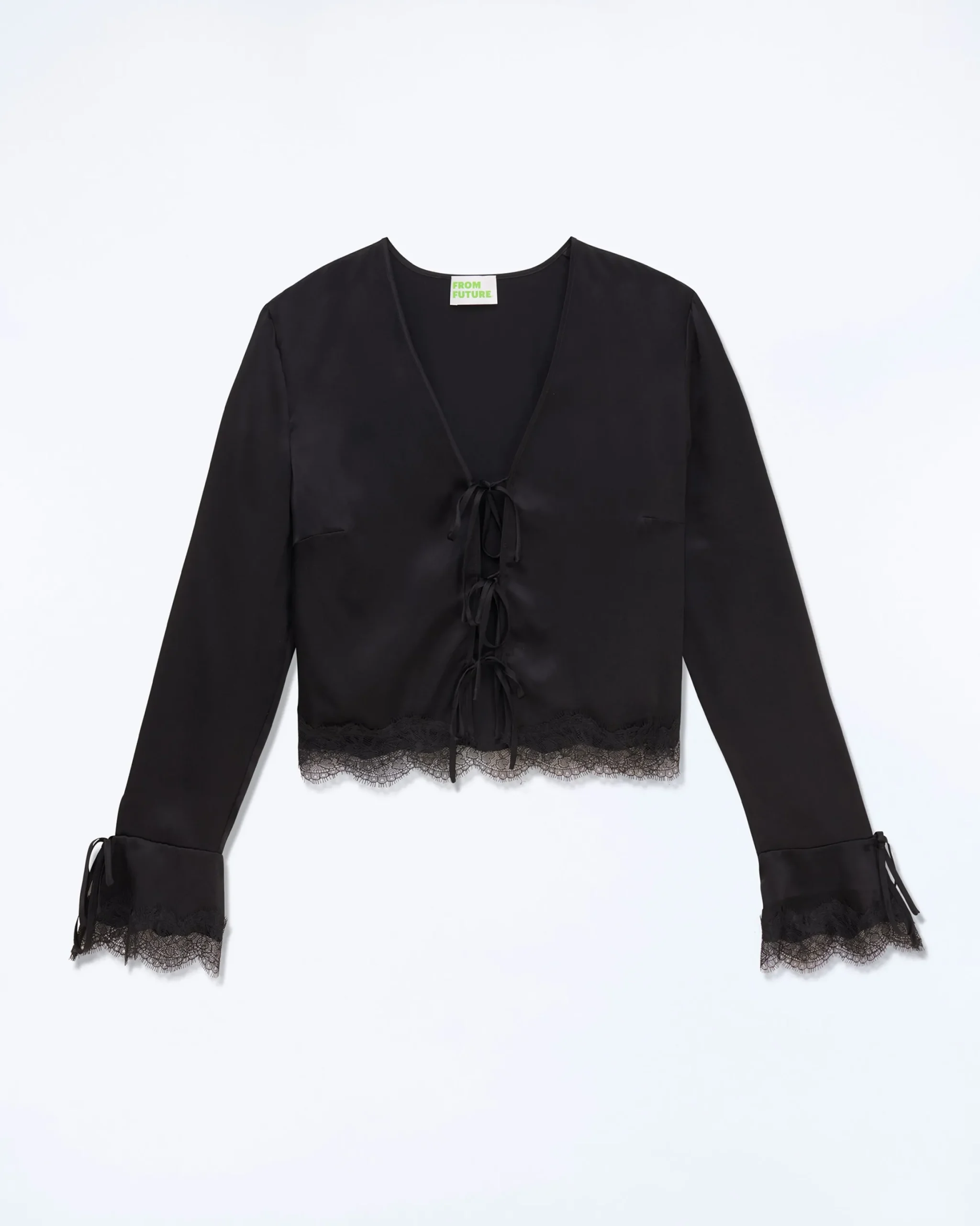 Long Sleeve Top with Lace Edges