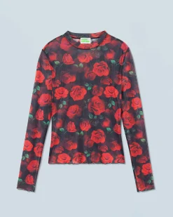 Mesh Long Sleeve Top