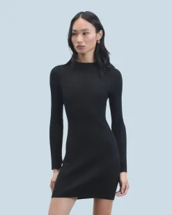Metallic Short Dress with Long Sleeves