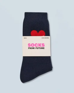 Mid-Calf Heart Socks