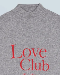 Mock Neck Love Club Sweater