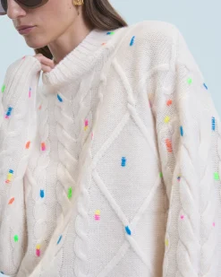 Multicolored Twisted Crewneck Sweater