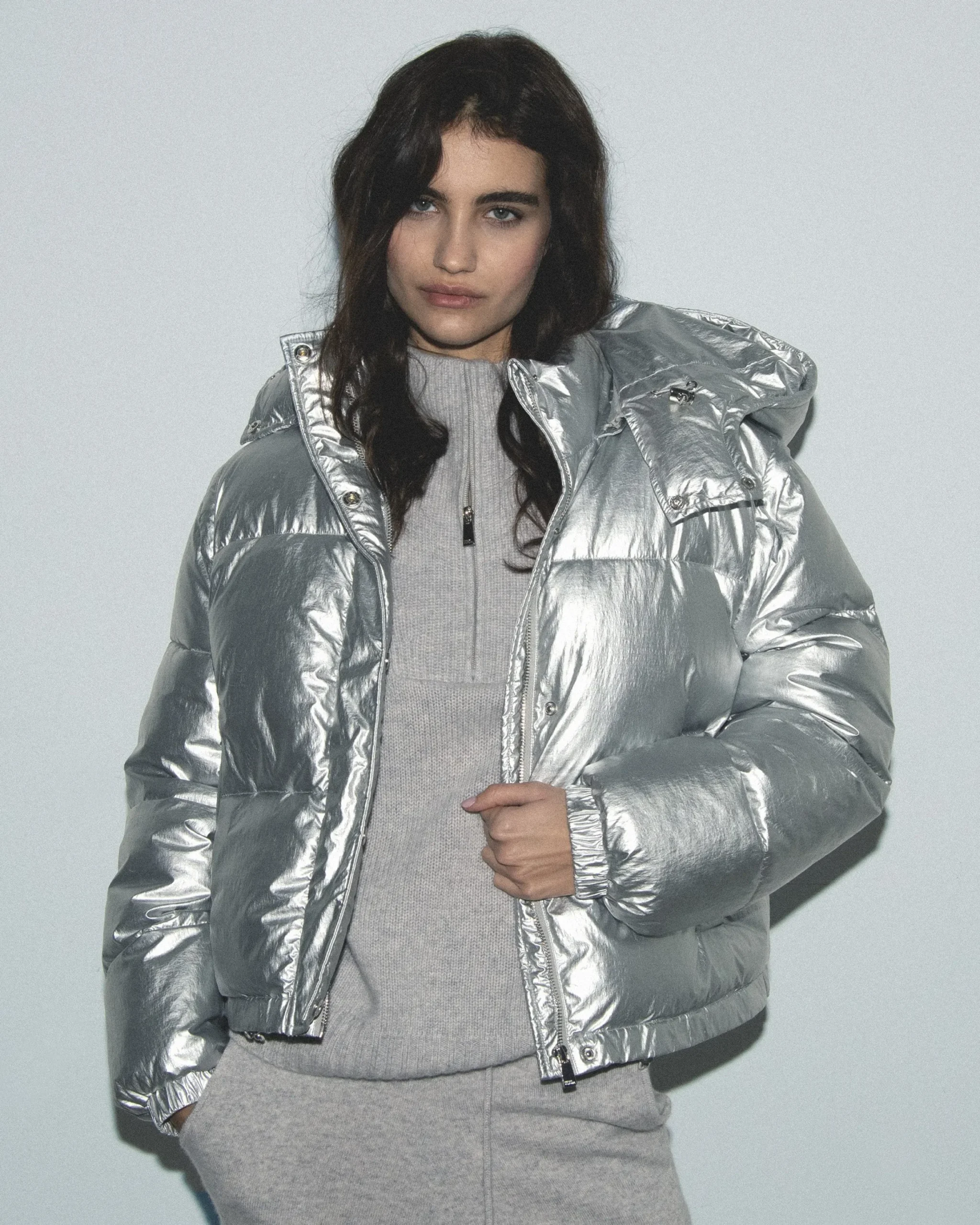 Outerwear Craquele Down Jacket