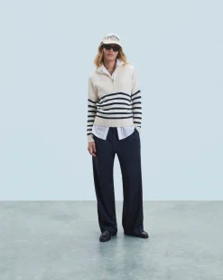 Quarter Zip Marinière Sweater