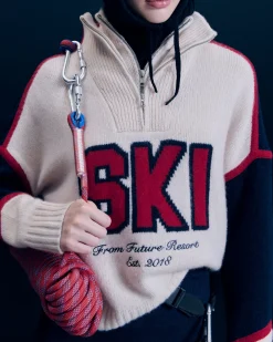 Quarter Zip Neck Sweater SKI