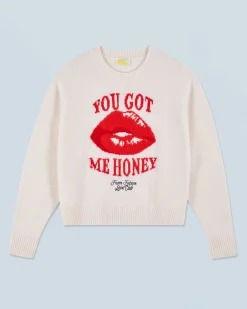Red Lips Crewneck Sweater