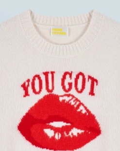 Red Lips Crewneck Sweater