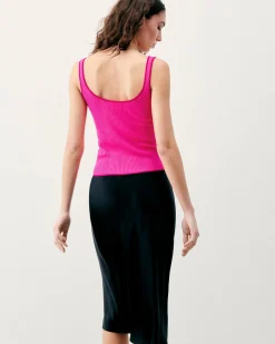 Ribbed Tank Top with Contrasting Trims