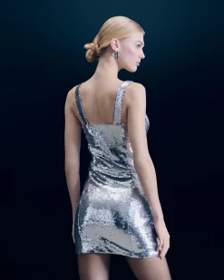 Short Sequin Strap Dress