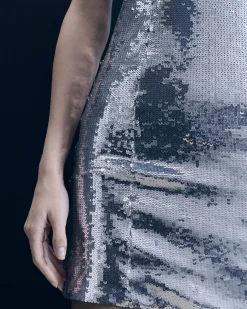 Short Sequin Strap Dress
