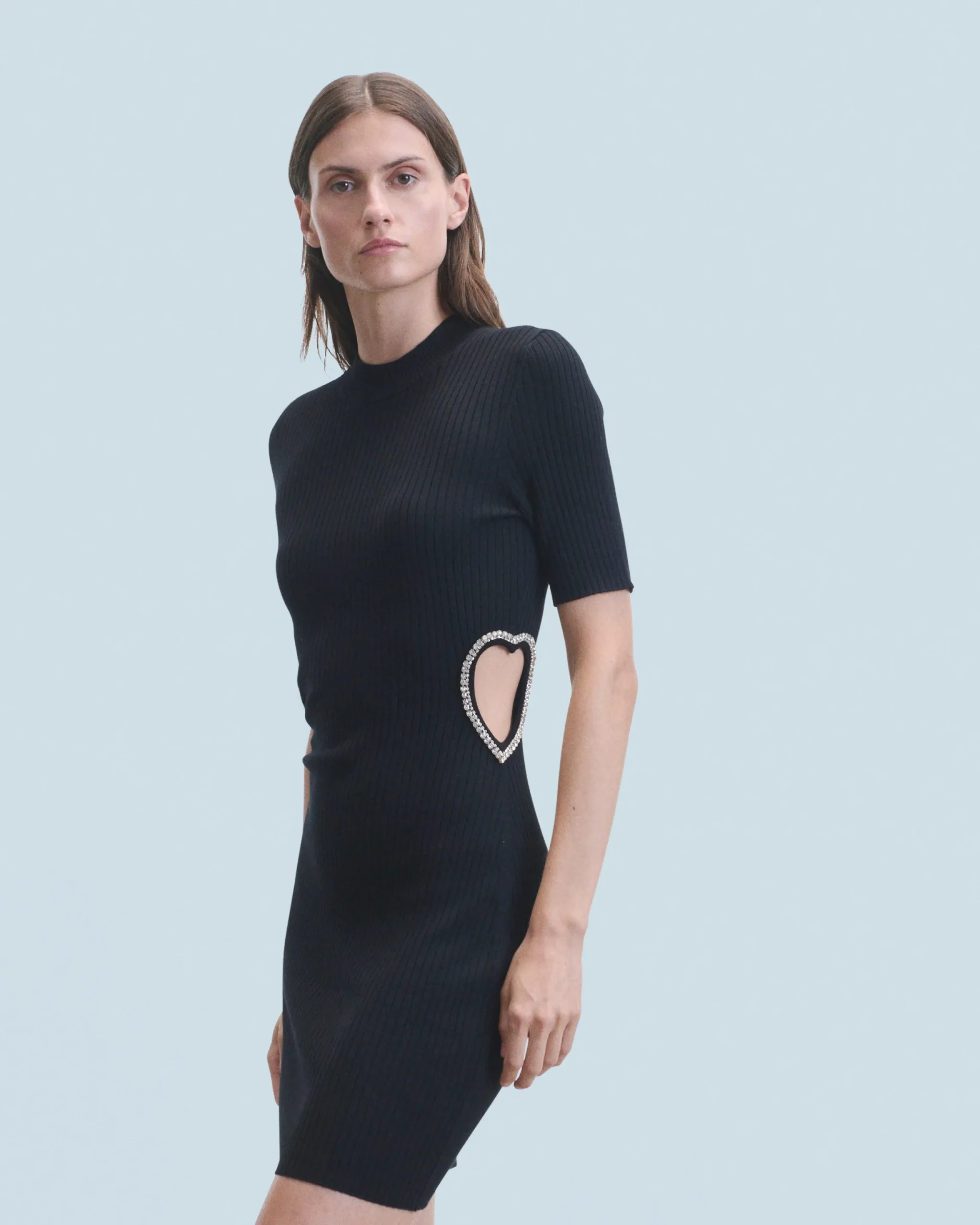 Short Sleeve Short Dress Jewelery Heart