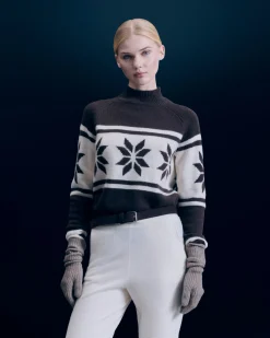 Snowflake Mock Neck Sweater