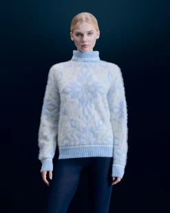 Snowflake Turtleneck Sweater