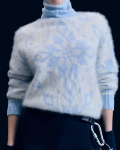 Snowflake Turtleneck Sweater