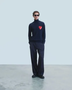 Turtleneck Heart Sweater