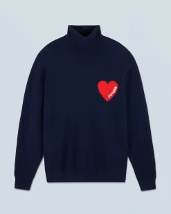 Turtleneck Heart Sweater