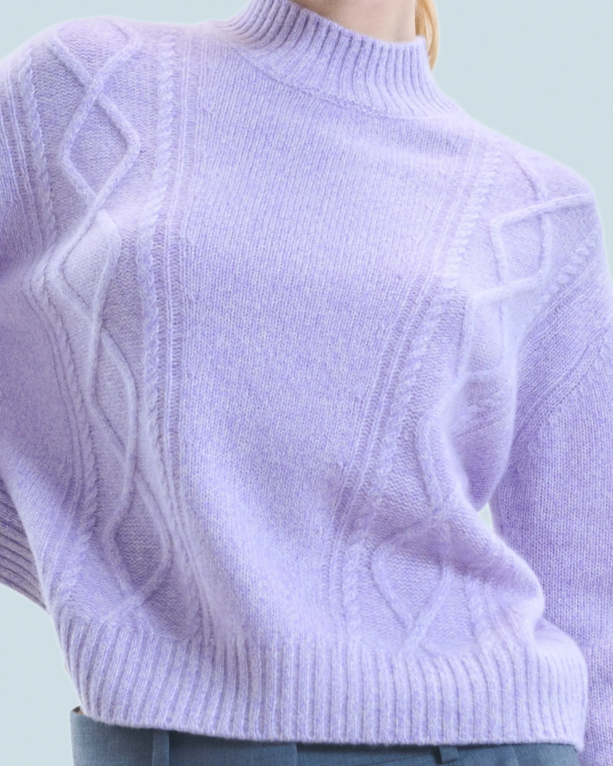 Twisted Mock Neck Sweater