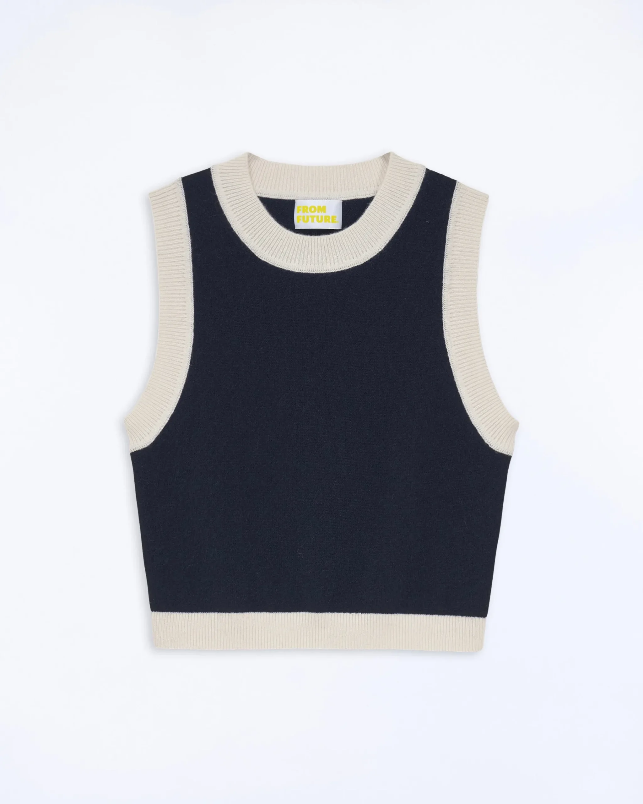 Two-tone Sleeveless Sweater