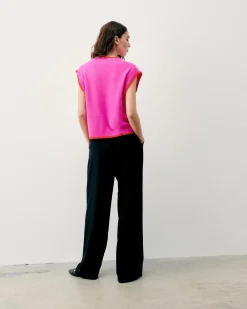 Two-tone Sleeveless Sweater