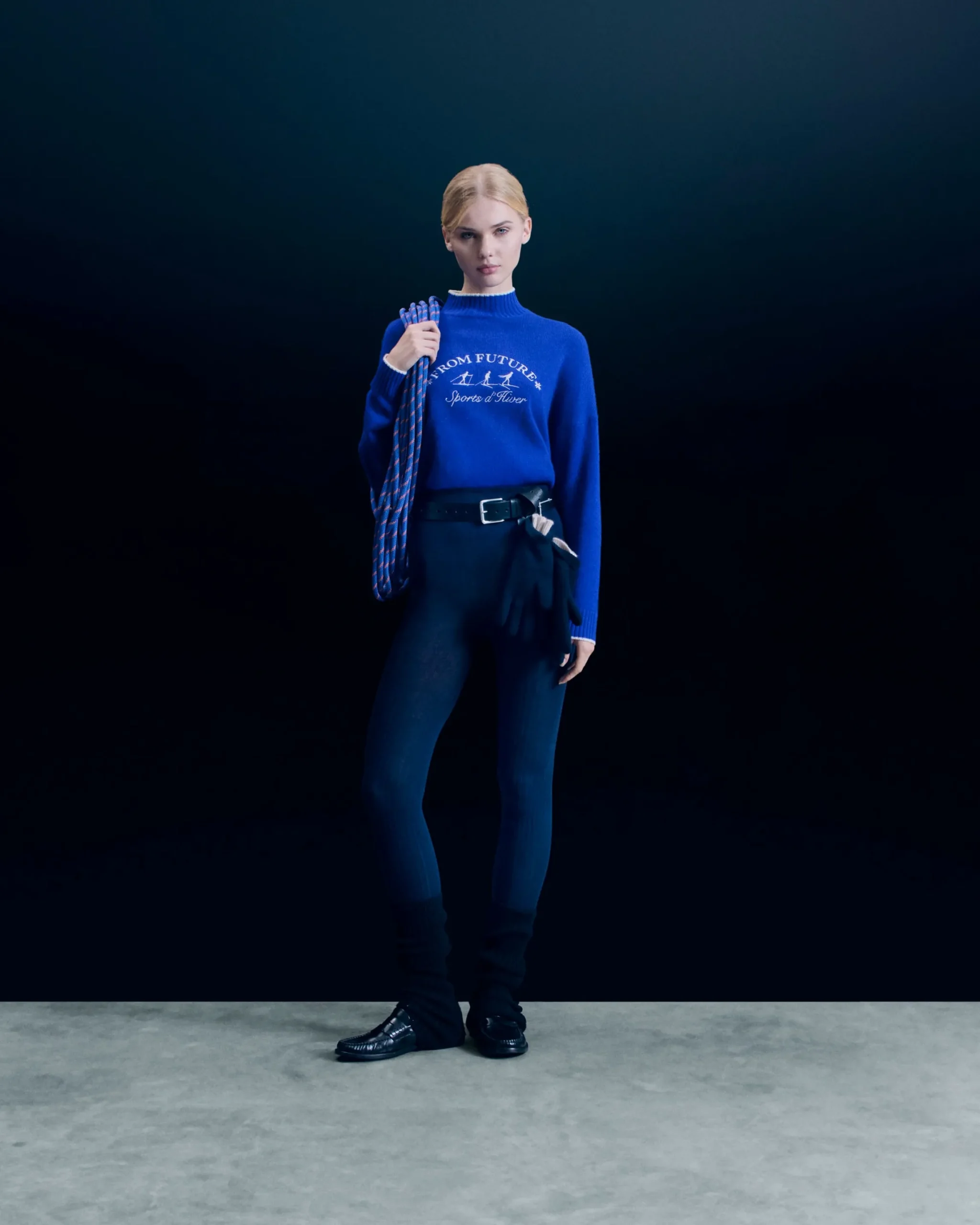 Winter Sports Mock Neck Sweater