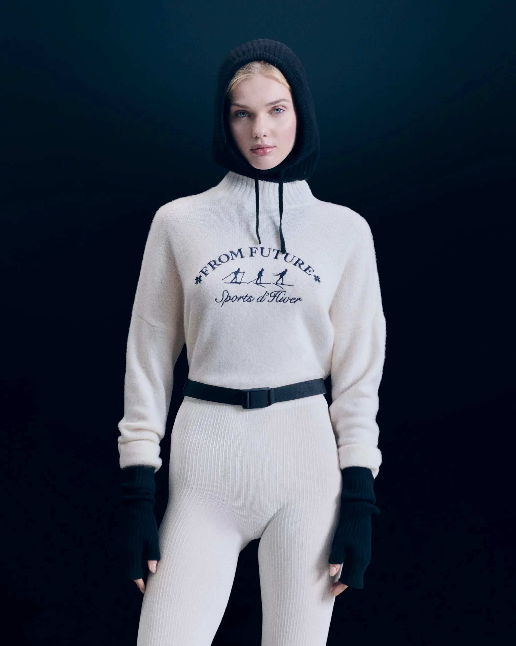 Winter Sports Mock Neck Sweater